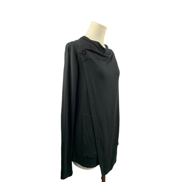 MPG Mondetta Performance Gear Womens Black Long Sleeve Drape Jacket S - Picture 3 of 4